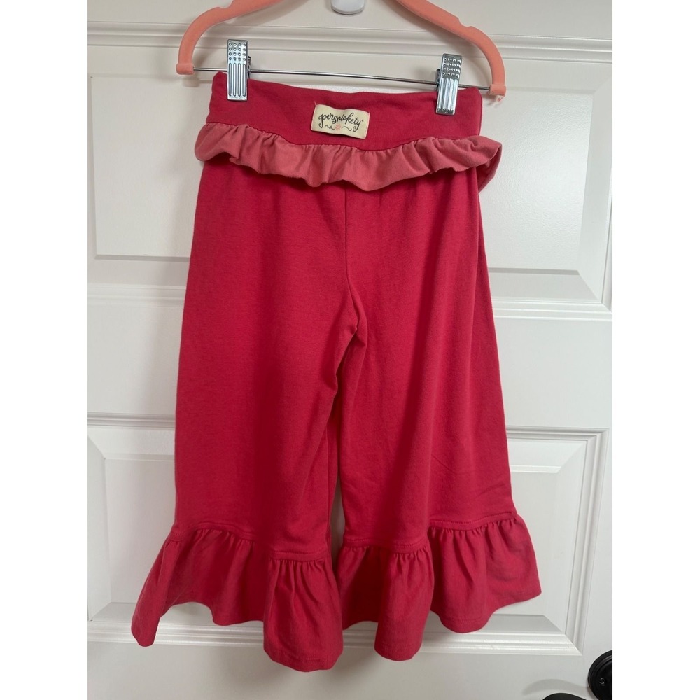 Persnickety Girls Pink Roll Over Waist Ruffle Wide Leg Pants Size 3 Years USA